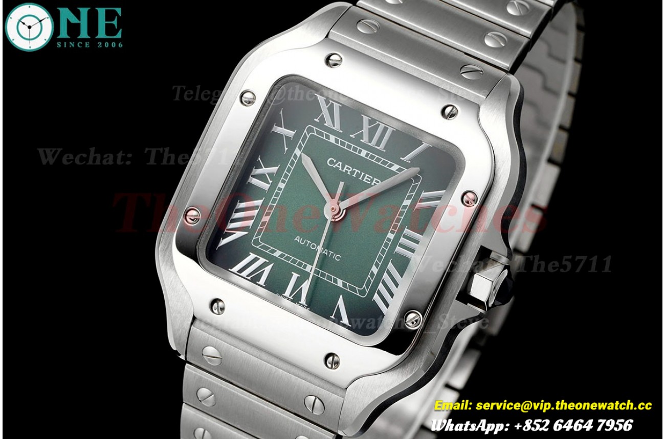 Santos De Cartier 35mm SS/SS Green Dial AF MY9015