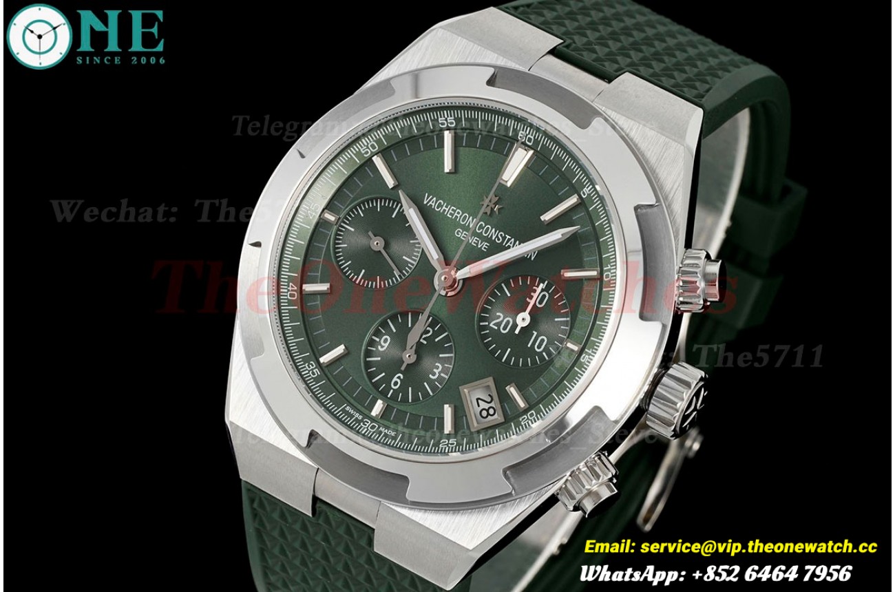 Overseas 5520V 42.5mm SS/RU Green Dial 8F A7750 Mod