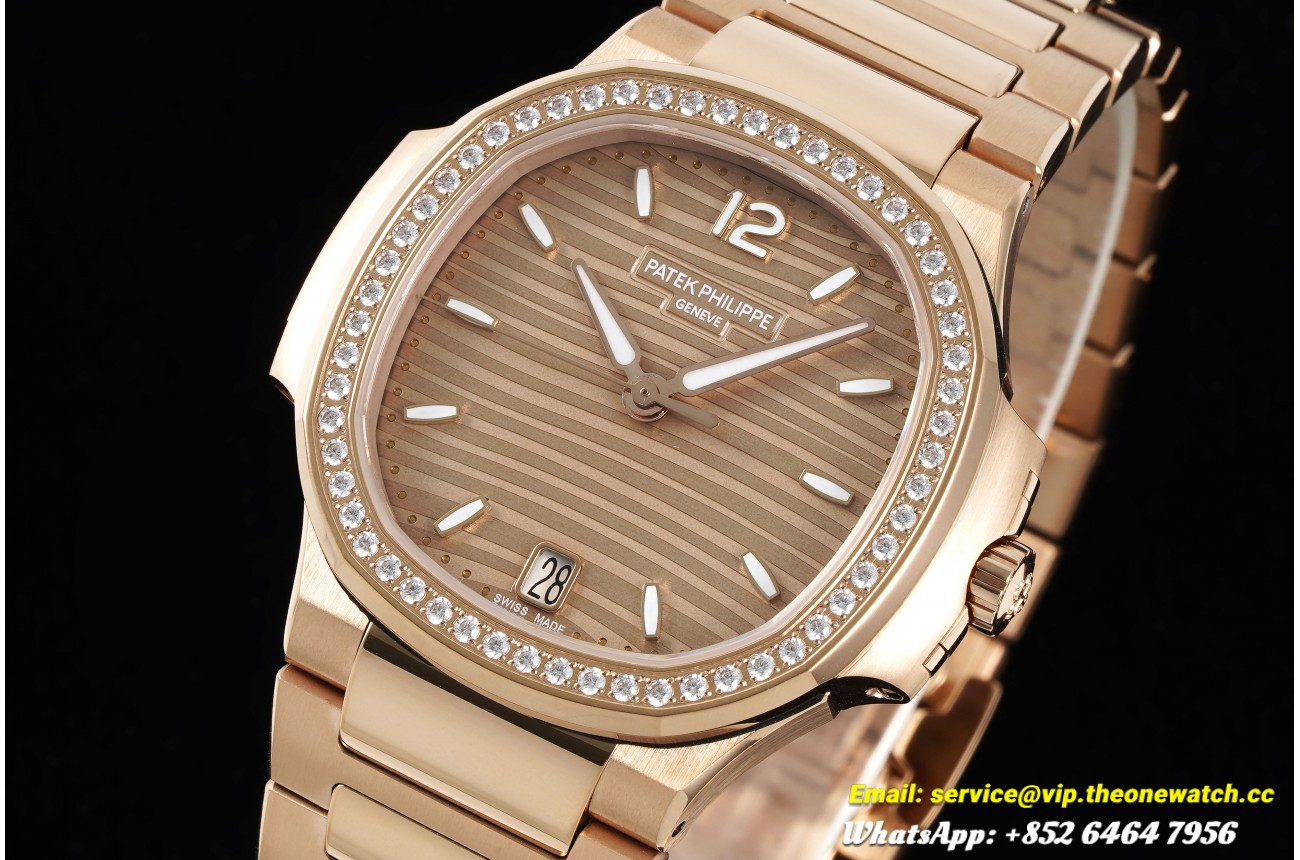 Nautilus 7118 35mm RG/RG Dia Gold Dial DDF DD324 Super Clone