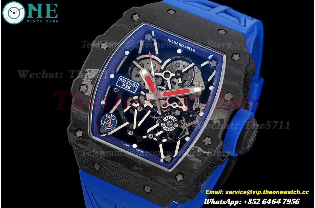 RM35-01 Black NTPT/RU Skeleton Dial on Blue Strap ZF RMUL3
