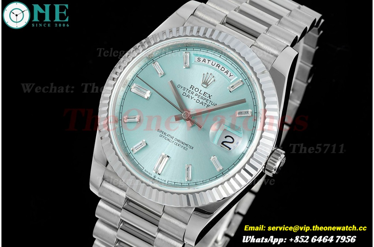 DayDate 228236 40mm SS/SS Ice Blue/Dia JDF V4 VR3255 (Gain Weight)