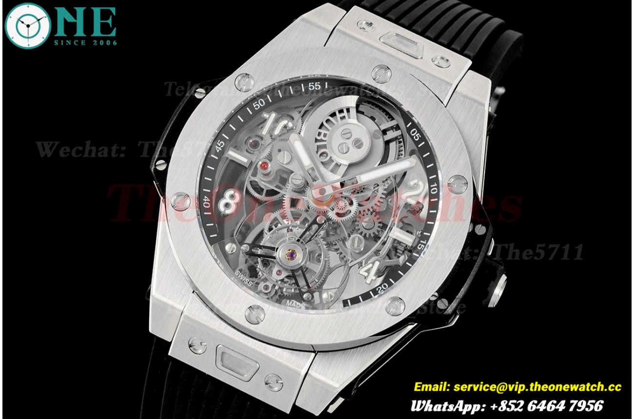 Big Bang Unico Tourbillon 45mm Skeleton Dial SS/RU HBF HW6035
