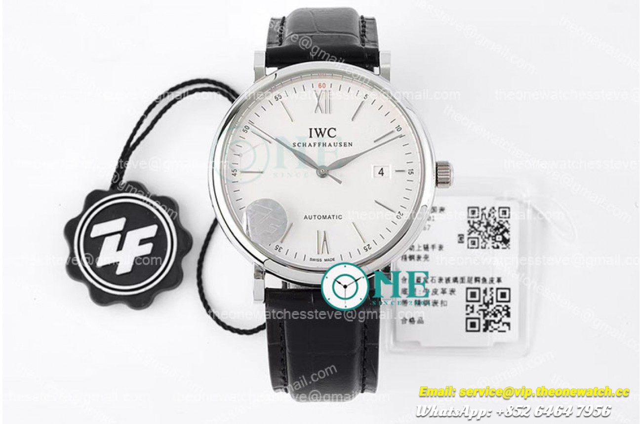 IWC - Portofino Automatic 40mm SS/LE Wht/SS Stk ZF A9019