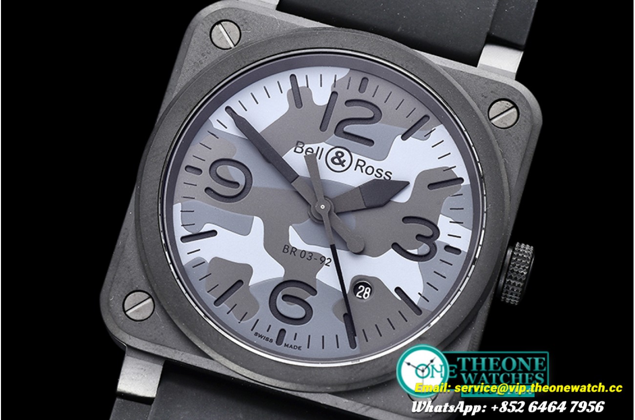 Bell & Ross - Bell Ross BR03-92 Black Camo PVD/LE Grey Miyota 9015
