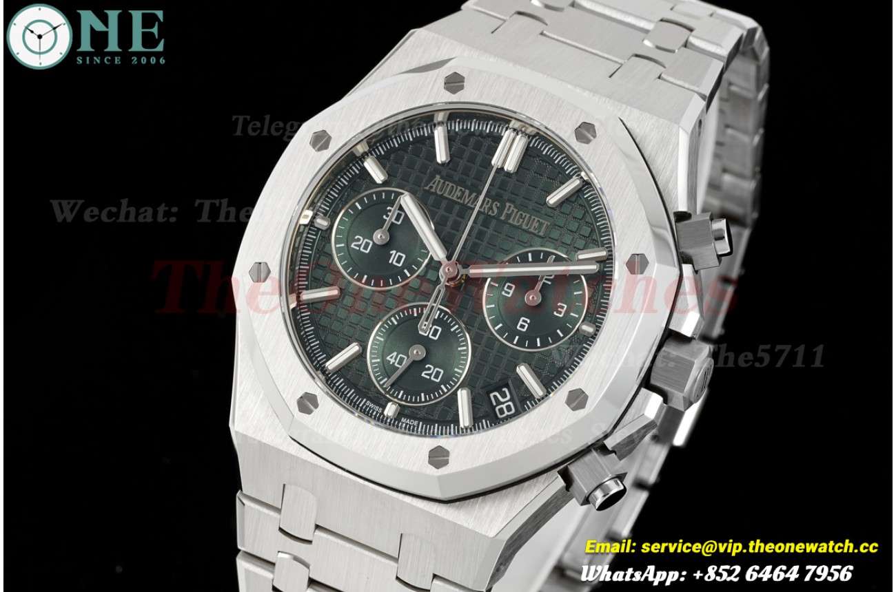 Royal Oak Chrono 26240 41mm SS/SS Green Dial DDF DD4401 Super Clone (SW Dial)