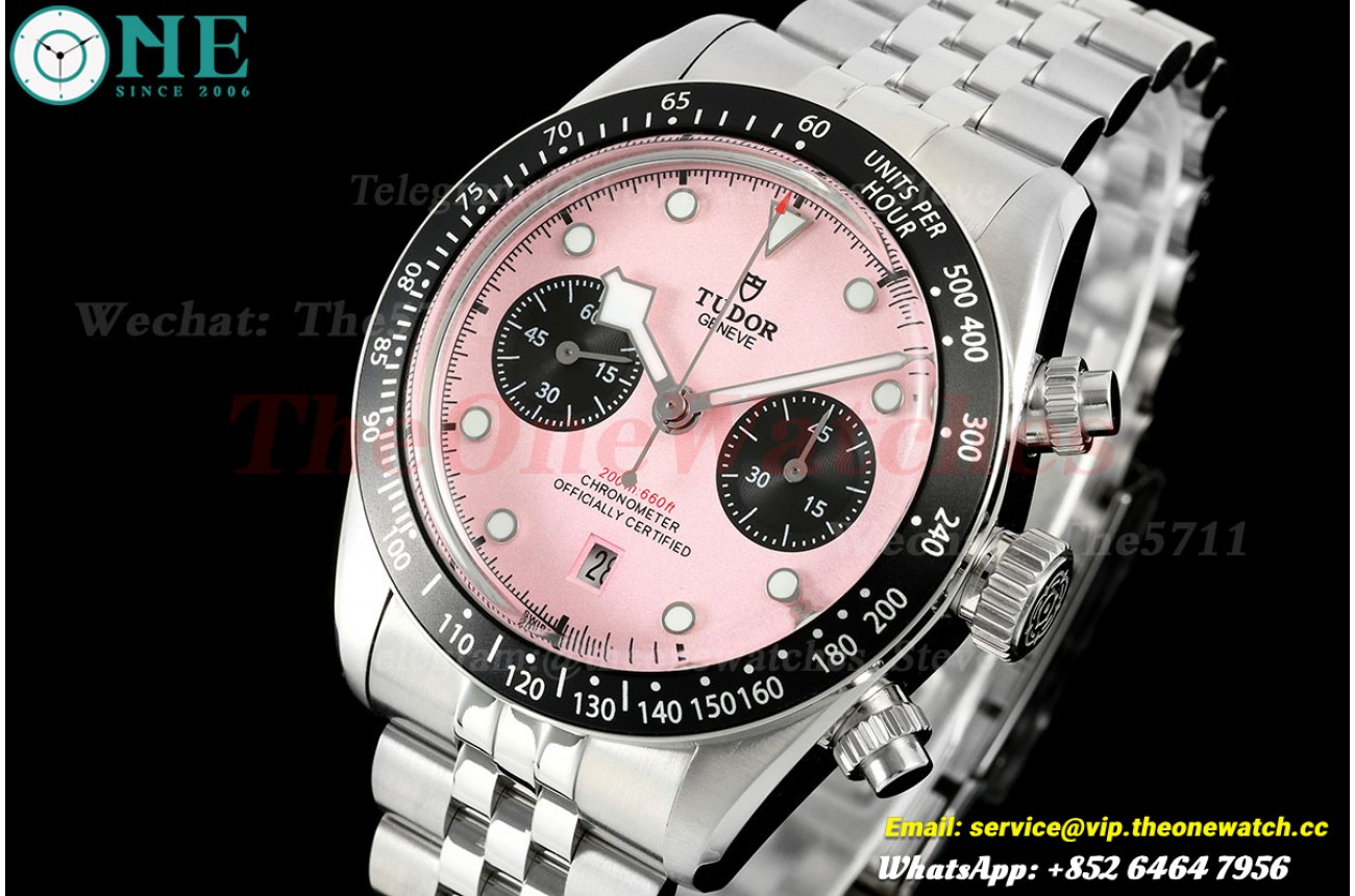 Black Bay Chrono 41mm SS/SS Pink Dial BLSF A7750