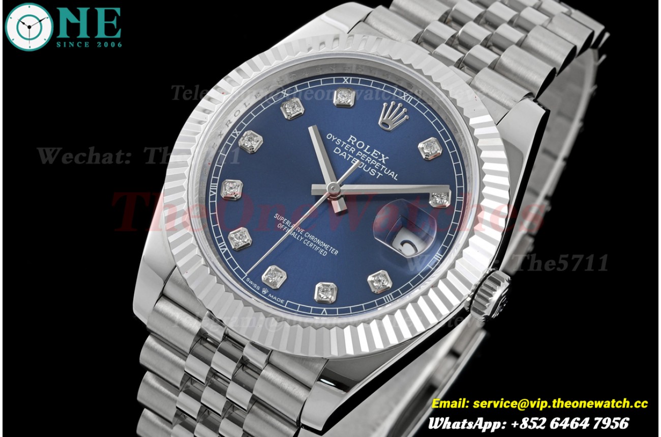 Datejust 126334 41mm Jub SS/SS Blue/Dia QF JH3235 (Weighted) (Free Sprung)
