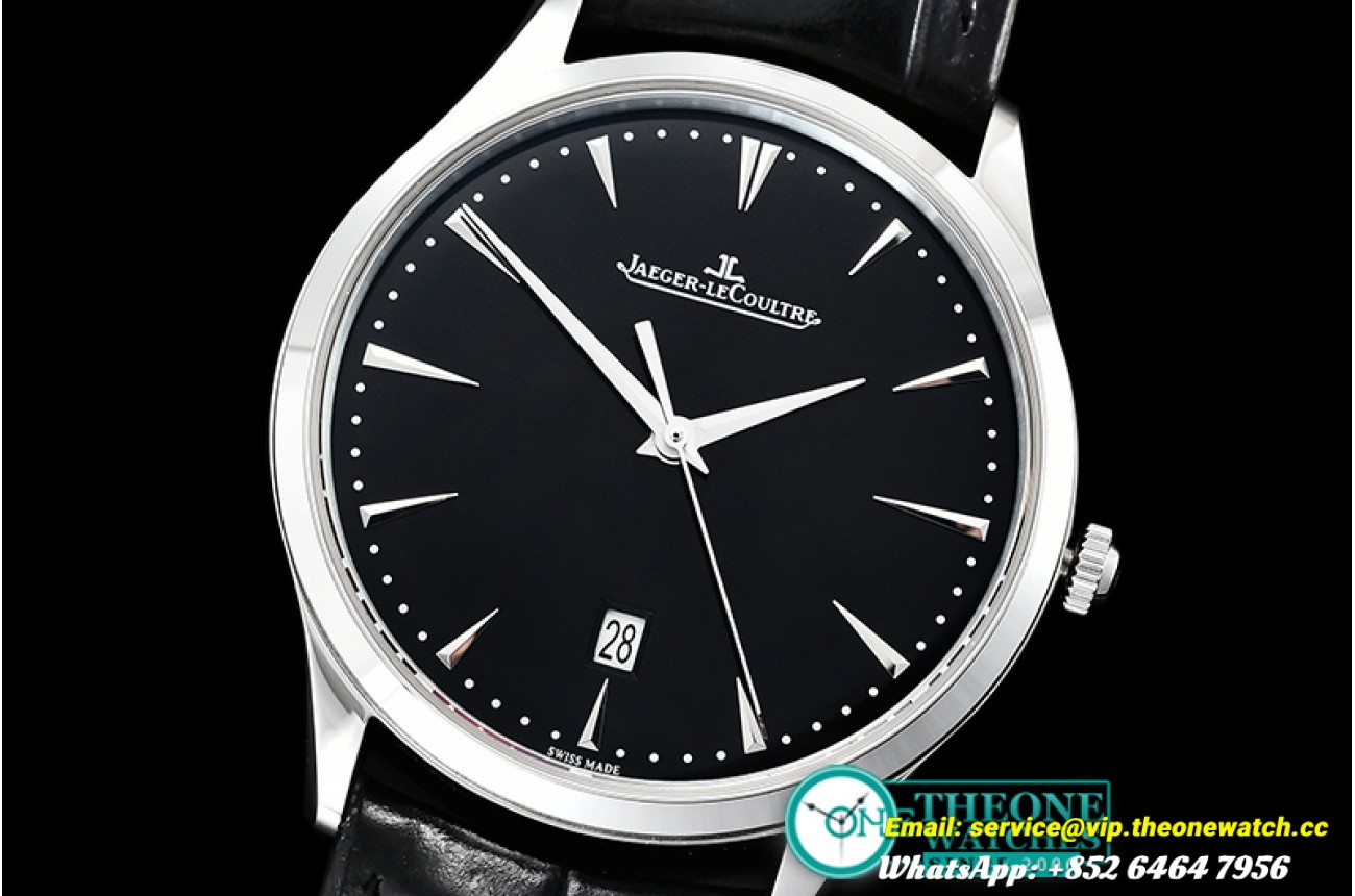 Jaeger LeCoultre - Master Ultra Thin Date SS/LE Black ZF 1:1 MY9015 Mod