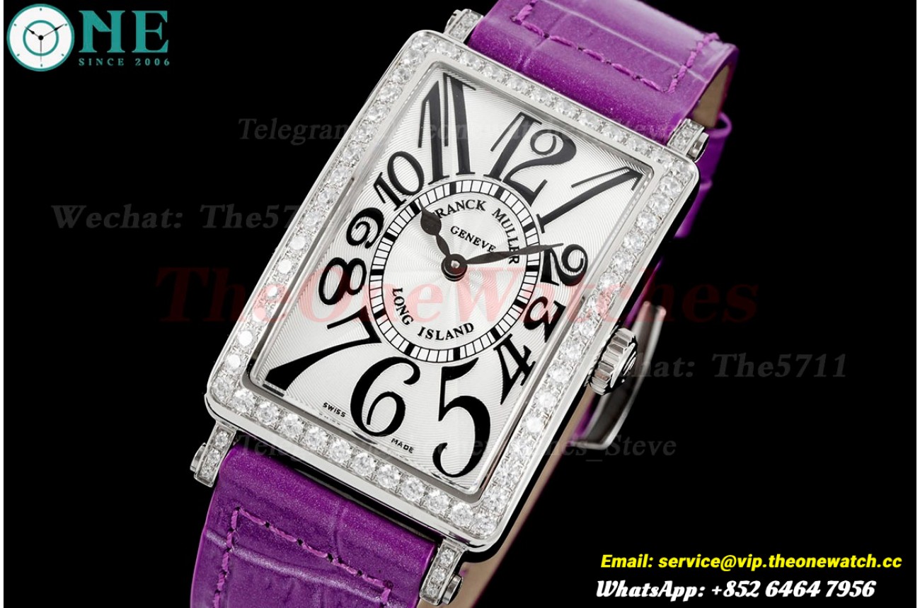 Long Island Ladies Diamond Bezel SS/LE White Dial APSF Quartz