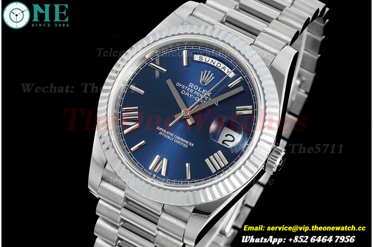 DayDate 228239 40mm SS/SS Blue/Rmn JDF V4 VR3255 (Gain Weight)