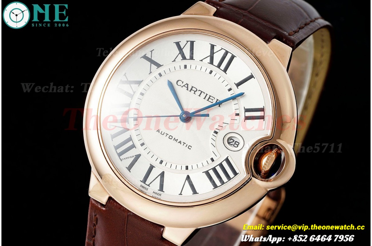 Ballon Bleu De Cartier 42mm RG/LE White Dial AF A2824
