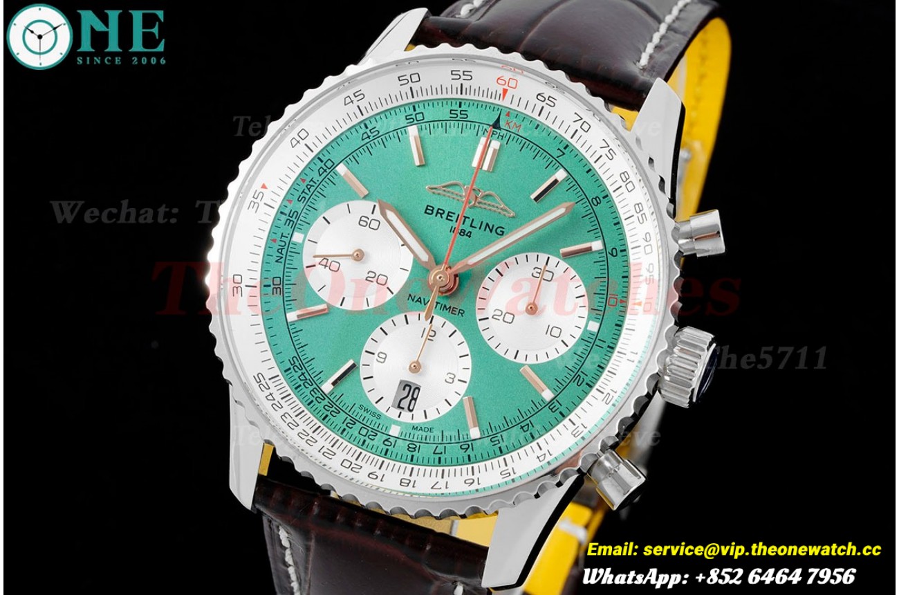 Navitimer B01 Chronograph SS/LE Green/Stk BLSF Asian B01