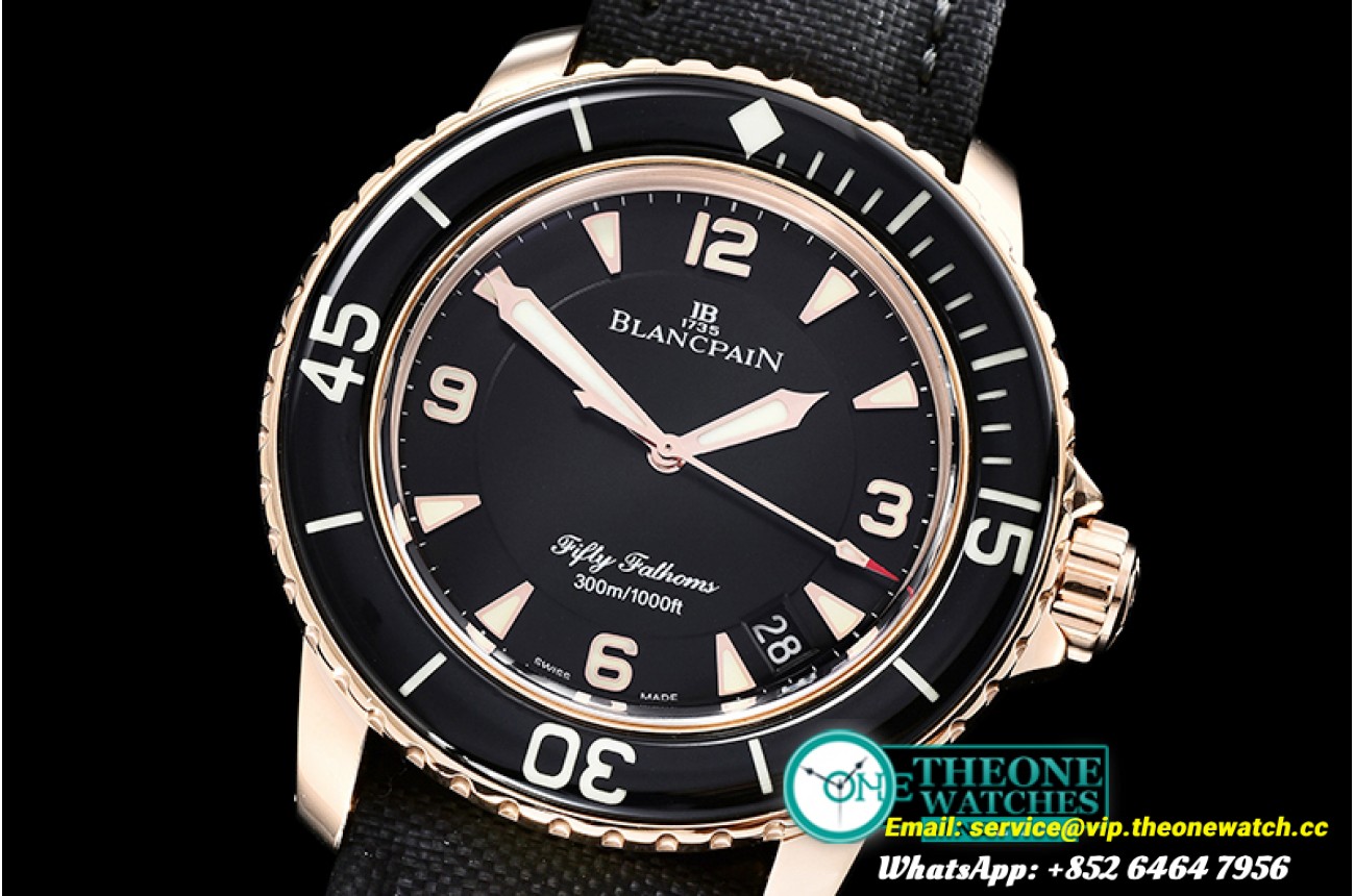 Fifty Fathoms RG/NY Black ZF Asia 2836
