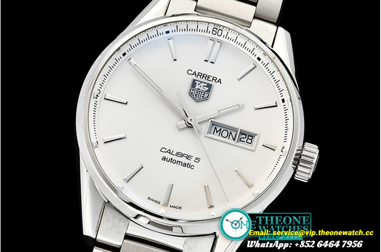 Tag Heuer - Carrera Calibre 5 Automatic SS/SS White ANF Asia 2824