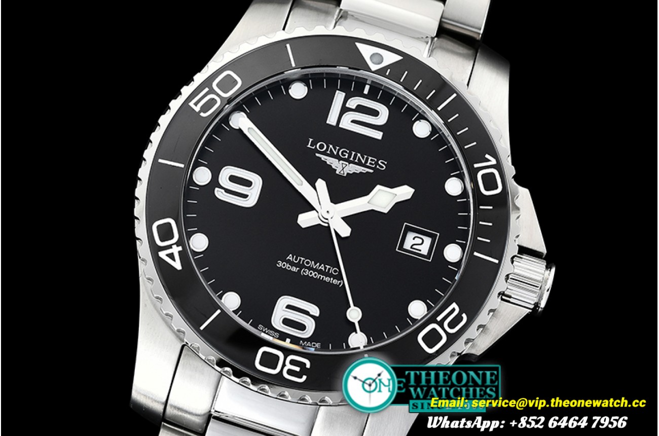 Longines - HydroConquest Mens SS/SS Black ZF Asia 2824