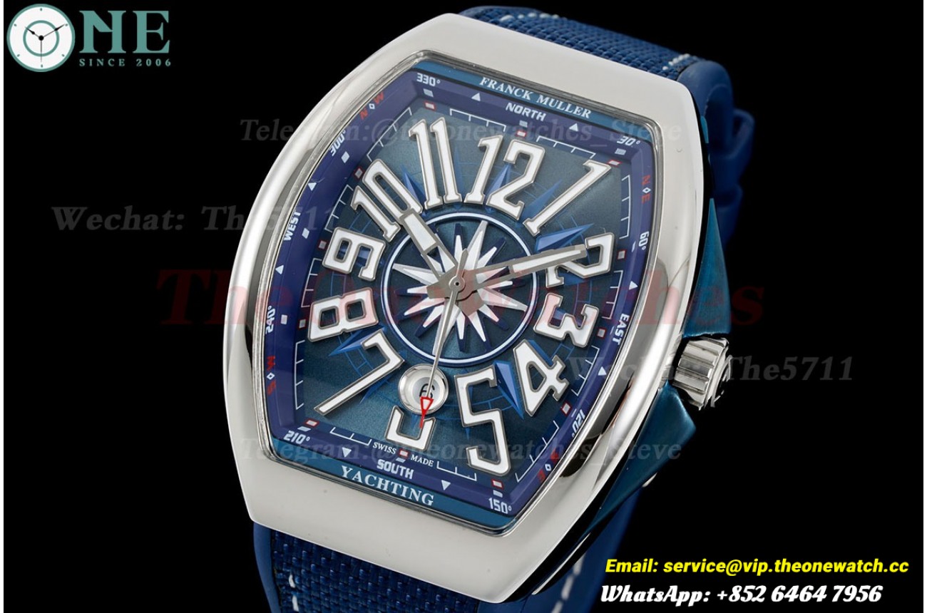 Vanguard Mens Yachting V45 SS/NY/RU Blue Dial ABF A2824