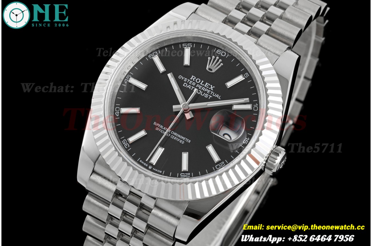 Datejust 126334 41mm Jub SS/SS Black/Stk QF JH3235 (Weighted) (Free Sprung)