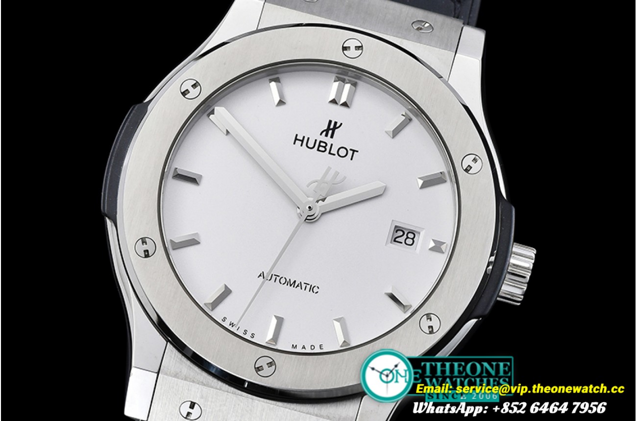 Hublot - Classic Fusion Bang 42mm SS/TI/LE/RU White A2892 Mod