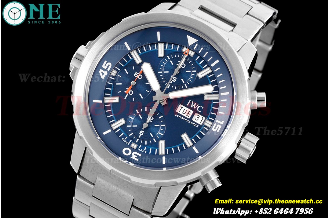 Aquatimer Chronograph 45mm SS/SS Blue Dial V6SF A7750