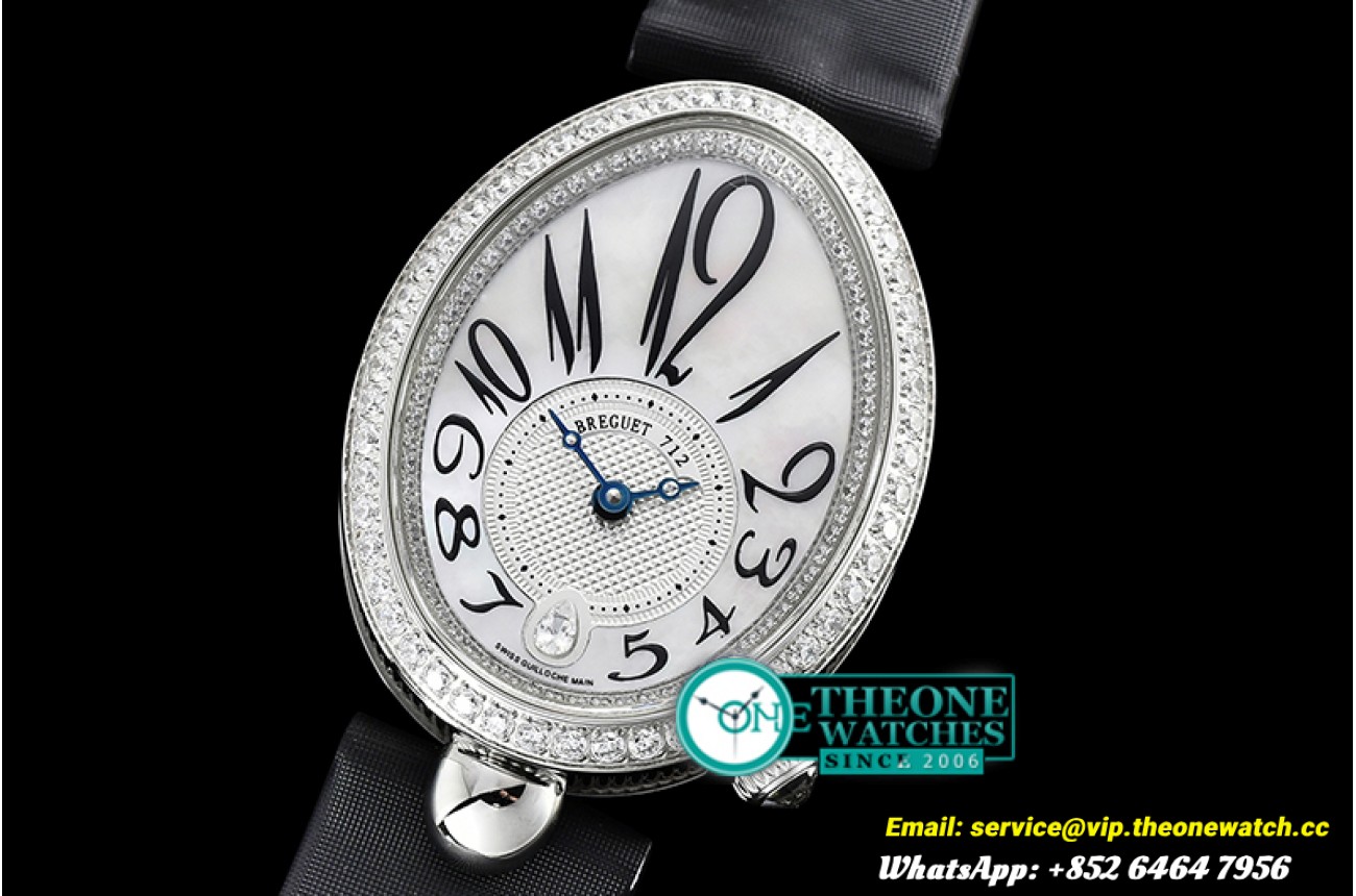 Breguet - Queen of Naples Ladies Diams SS/LE Wht MOP Jap Movt