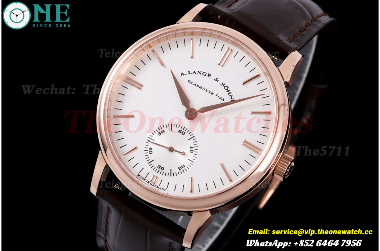 Saxonia Thin 38.5mm RG/LE White/Stk Dial F8F A2824