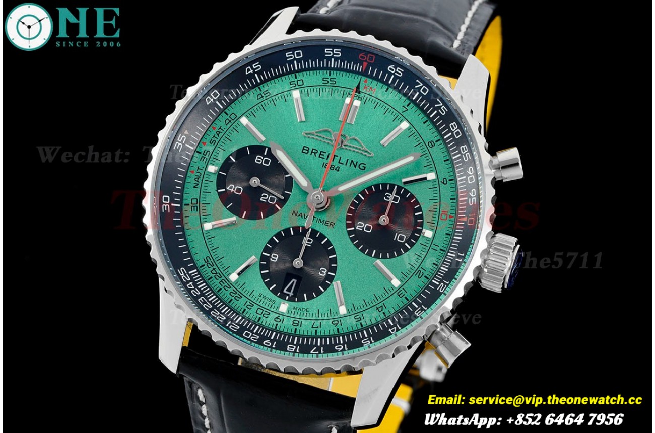Navitimer B01 Chronograph SS/LE Green/Stk BLSF Asian B01