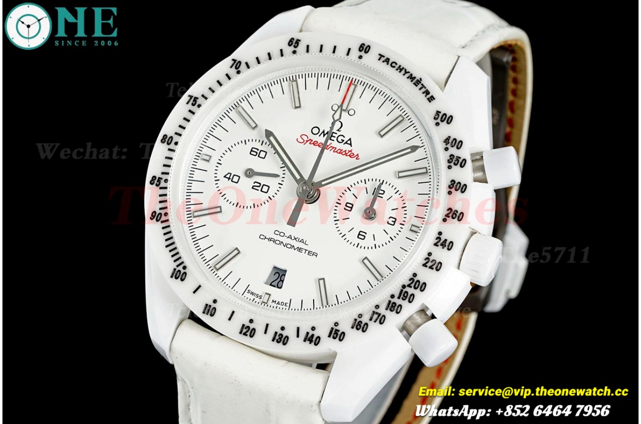 Speedmaster 44mm "White Side of The Moon" White Ceramic/LE N1F A9300