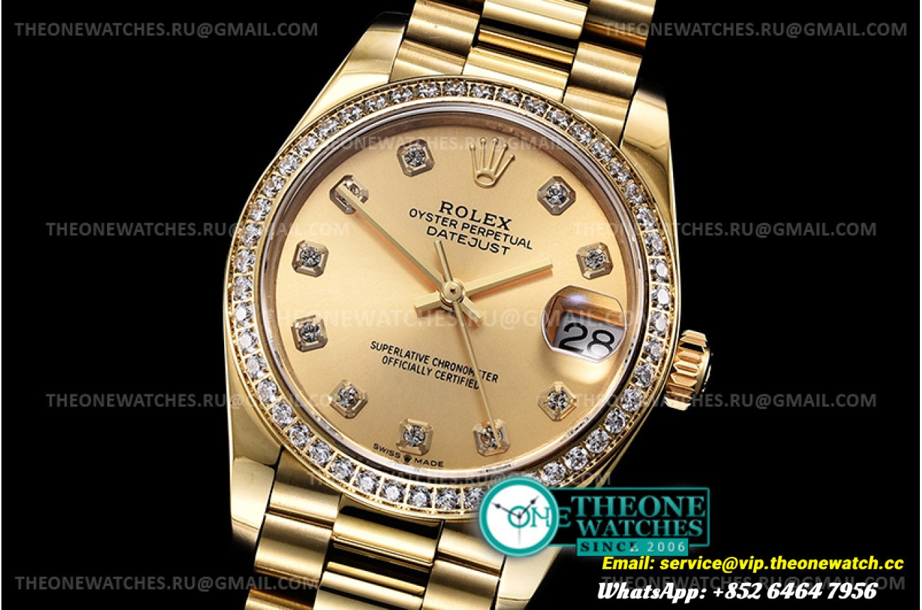 ROLEX - DATEJUST - LADY 31mm Pres Diam YG/YG Gold Diam BP A2824