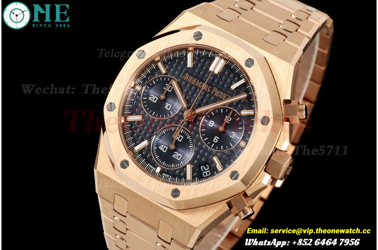 Royal Oak Chrono 26240OR 41mm RG/RG Blue Dial DDSF DD4401 Super Clone