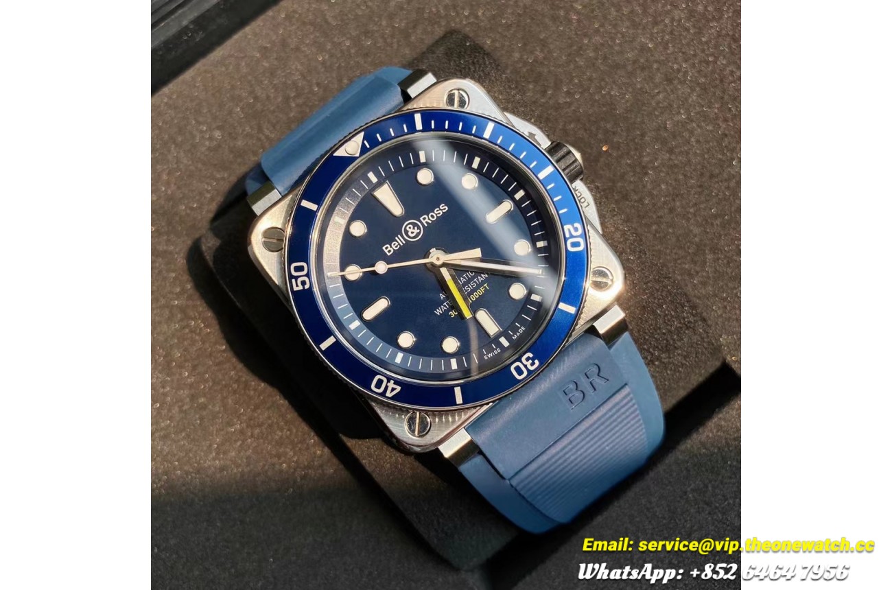 Bell & Rose Instruments BR03-92 Diver blue SS/RU 42mm 316L ETA-2892