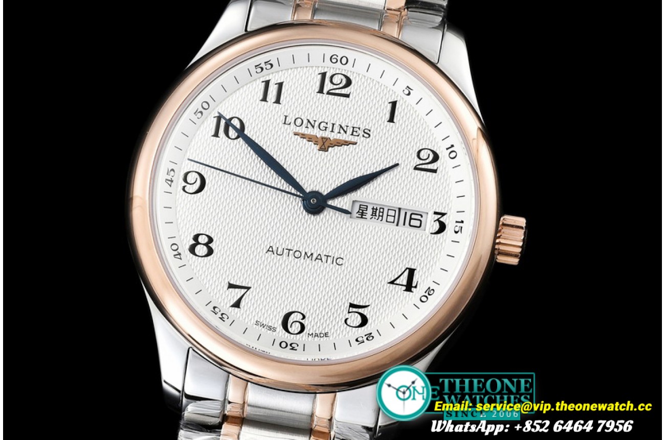 Longines - Masters Collection SS/RG/LE White Asian 2836