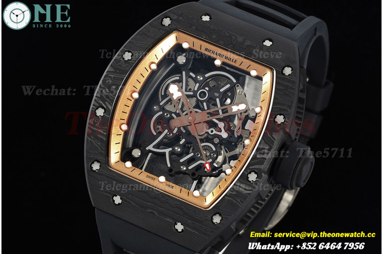 RM055 43mm Black NTPT/RU Skeleton Dial BBF RMUL2 Super Clone
