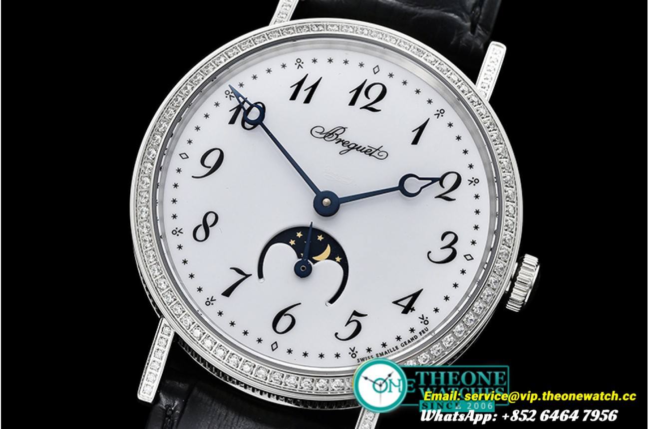 Breguet - Breguet Classique MoonPhase Diam SS/LE White MY9015 Mod