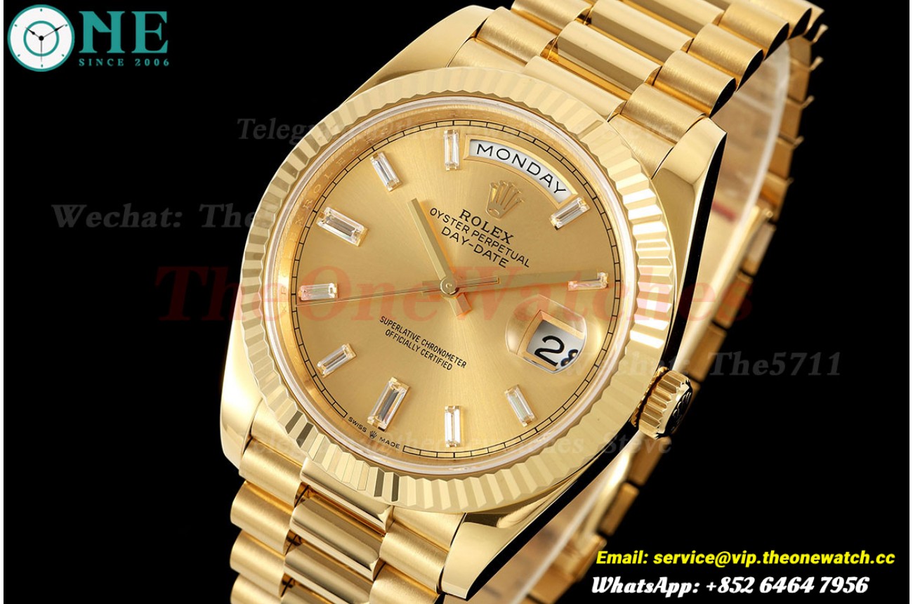 DayDate 228238 40mm YG/YG YG/Dia QF V8 VR3255 (Weighted Approx.190g)