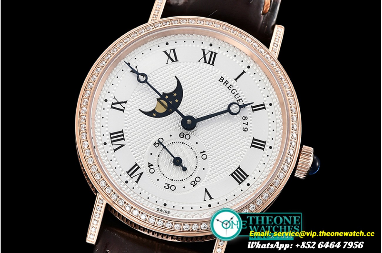 Breguet - Classique MoonPhase Ref.3300 Diam RG/LE Wht MY9015 Mod