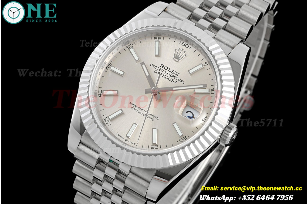 Datejust 126334 41mm Jub SS/SS Silver/Stk QF JH3235 (Weighted) (Free Sprung)