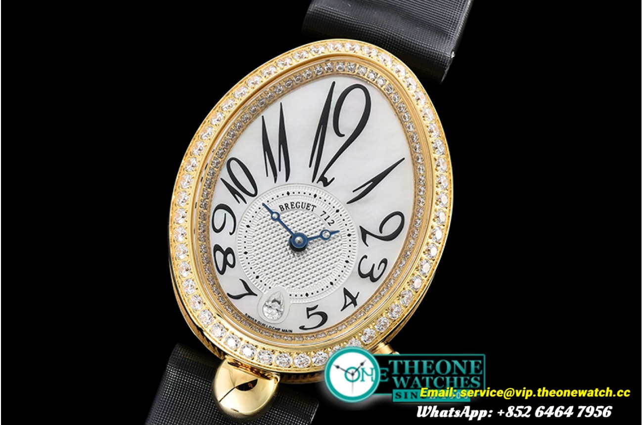 Breguet - Queen of Naples Ladies Diams YG/LE Wht MOP Jap Movt