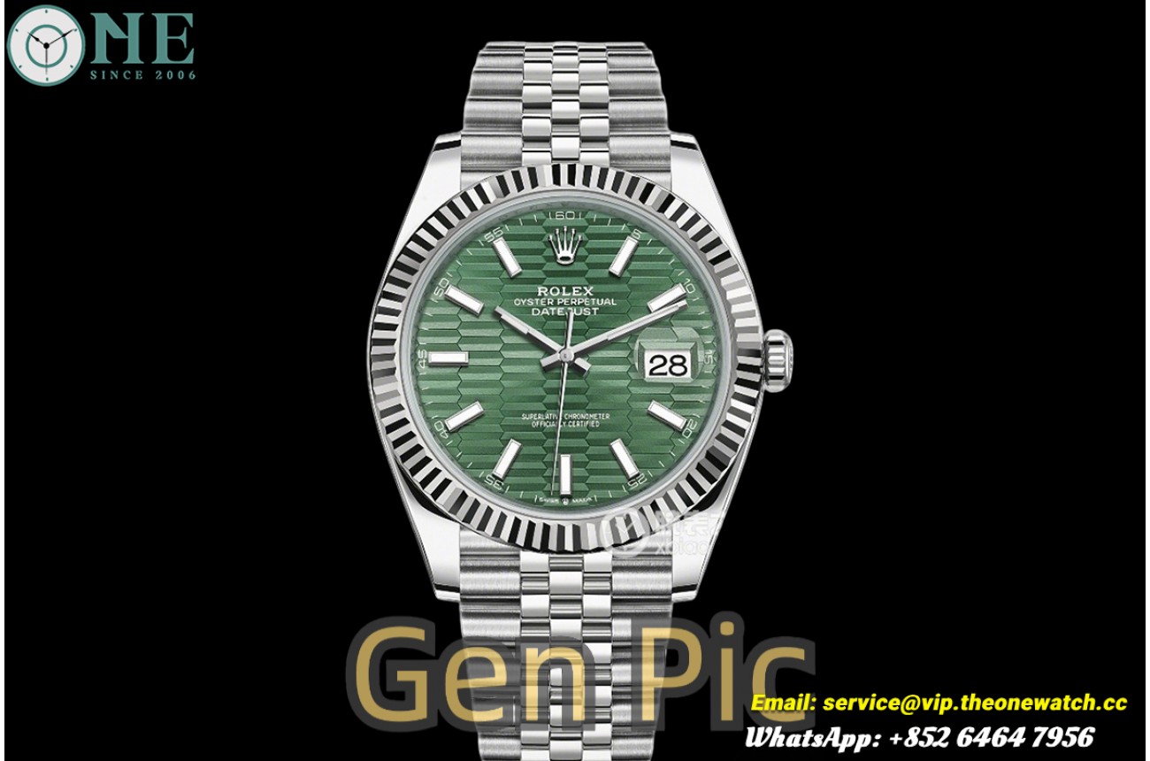 Datejust 126334 41mm SS/SS Green Textured/Stk VSF V2 DD3235