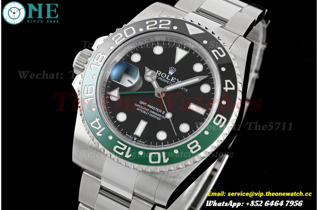 GMT Master II 126720 Sprite Oys 40mm SS/SS Black Dial RCF SH3285