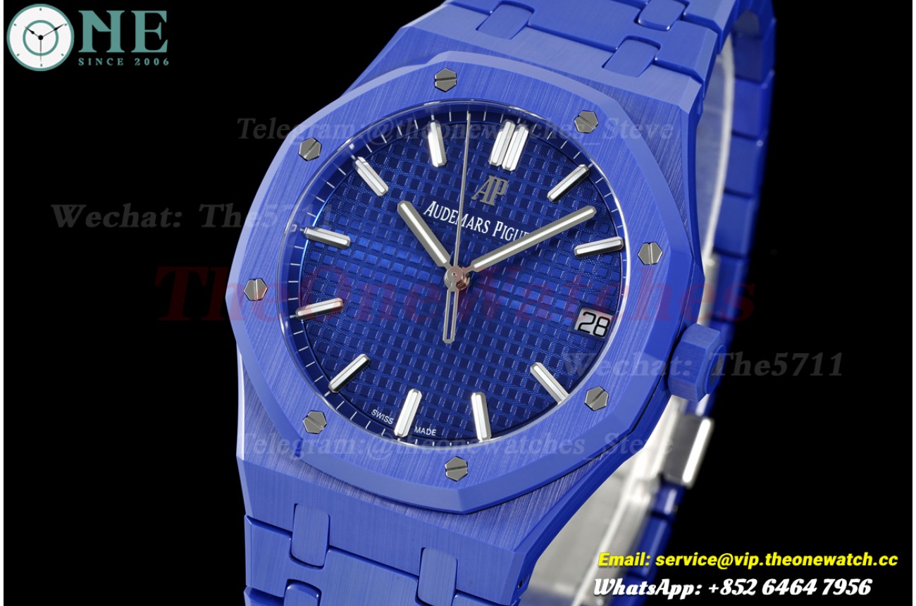 Royal Oak 41mm 15500 Blue Ceramic/Cer Blue Dial APSF SA4302 Super Clone