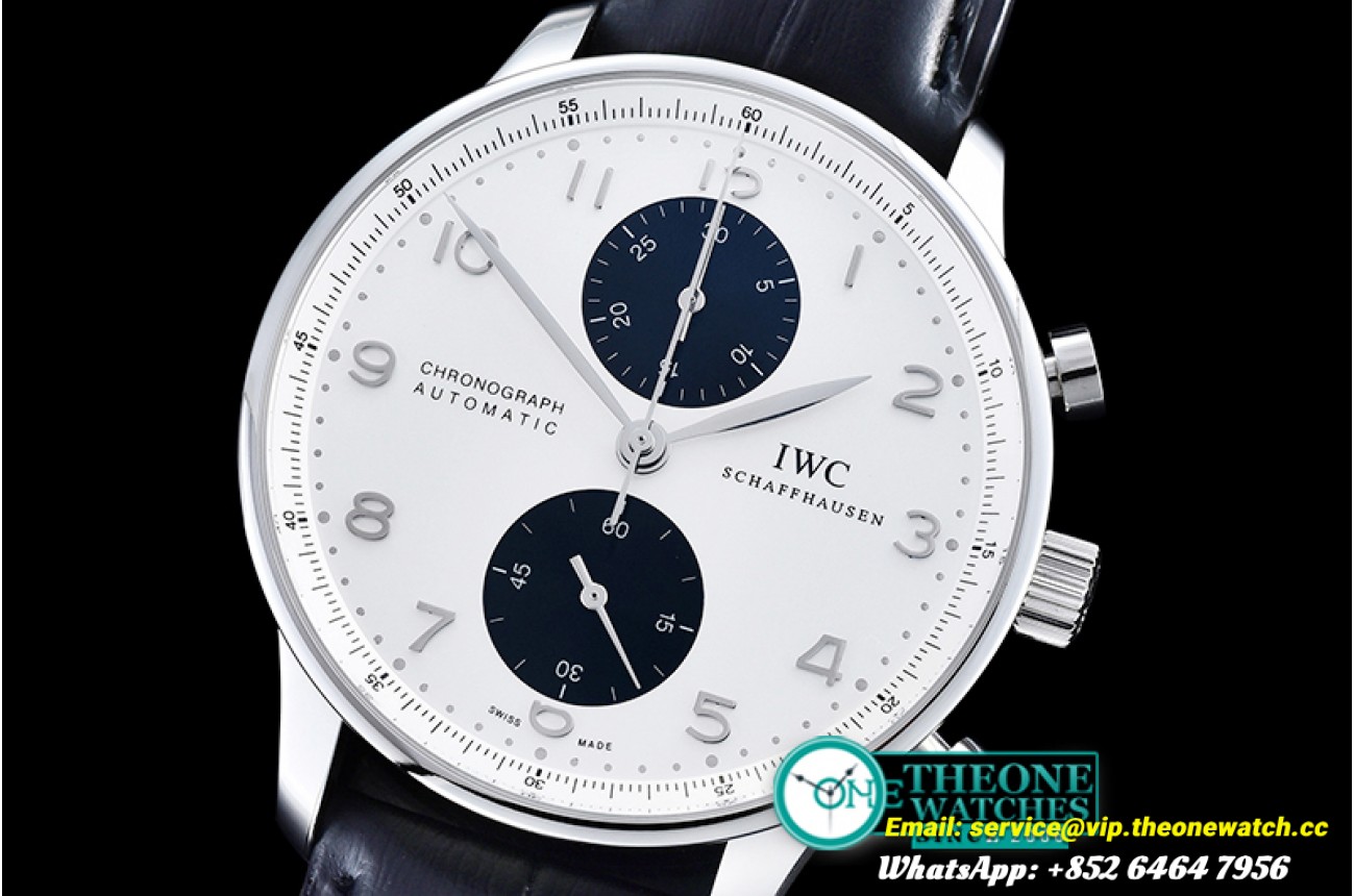 IWC - Portuguese Chrono SS/LE Wht/Black ZF A79350 Mod