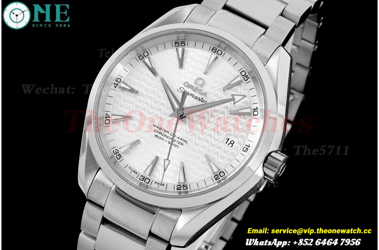 Aqua Terra 150m 41mm SS/SS White Textured VSF A8500