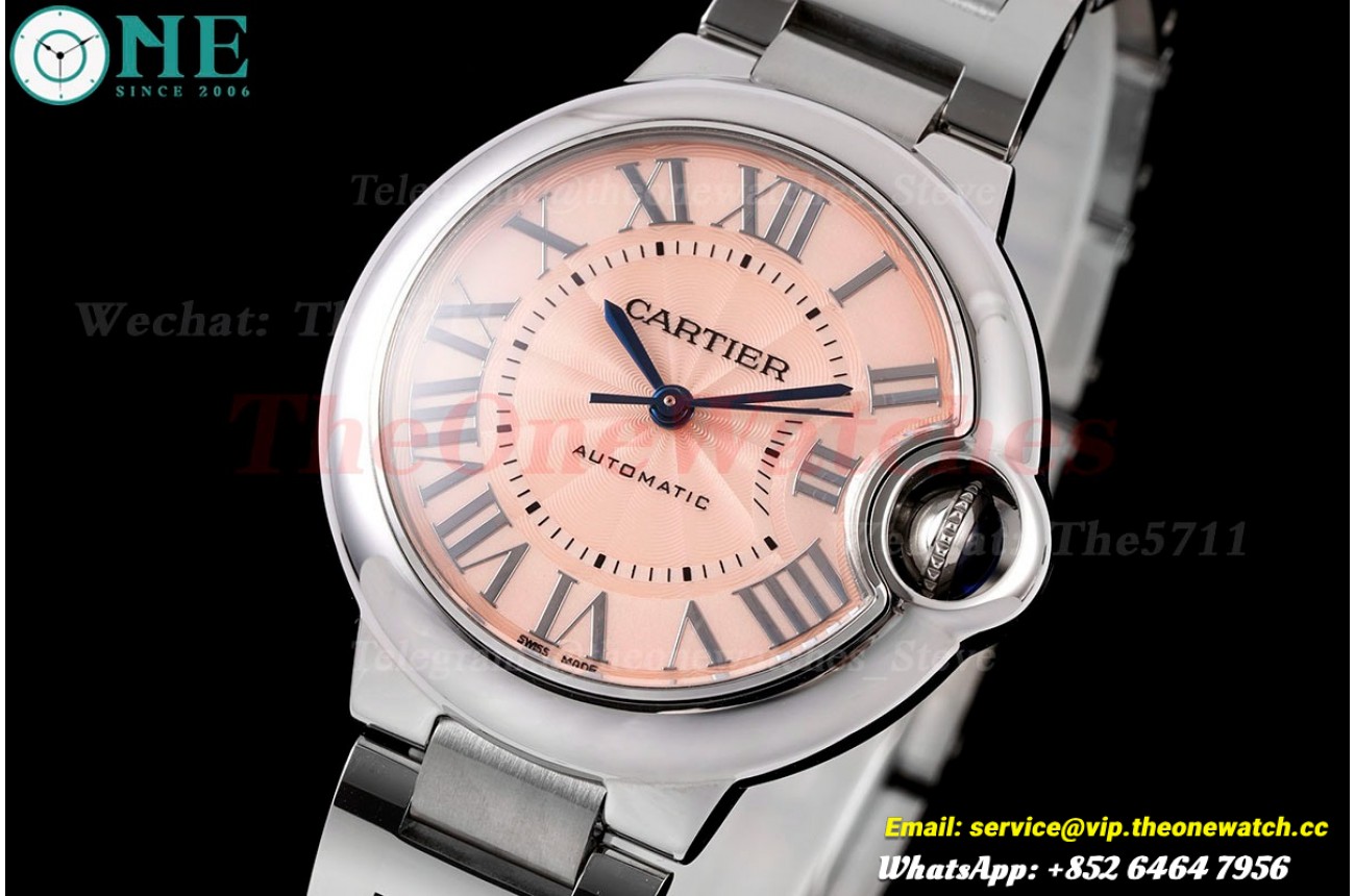 Ballon Bleu De Cartier 33mm SS/SS Pink Dial AF NH05