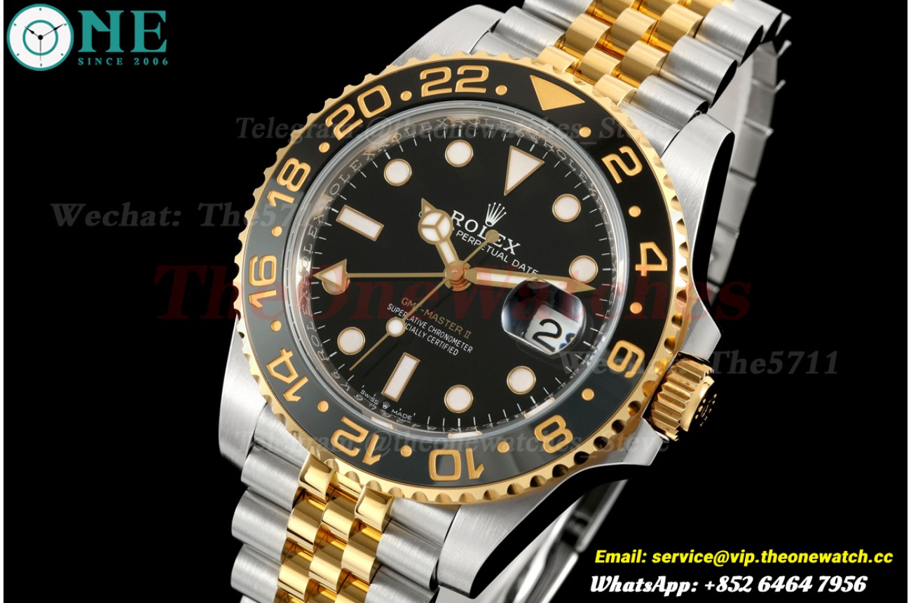 GMT Master II 126713 GRNR Jub 40mm SS/YG Black Dial ARF V3 DD3285