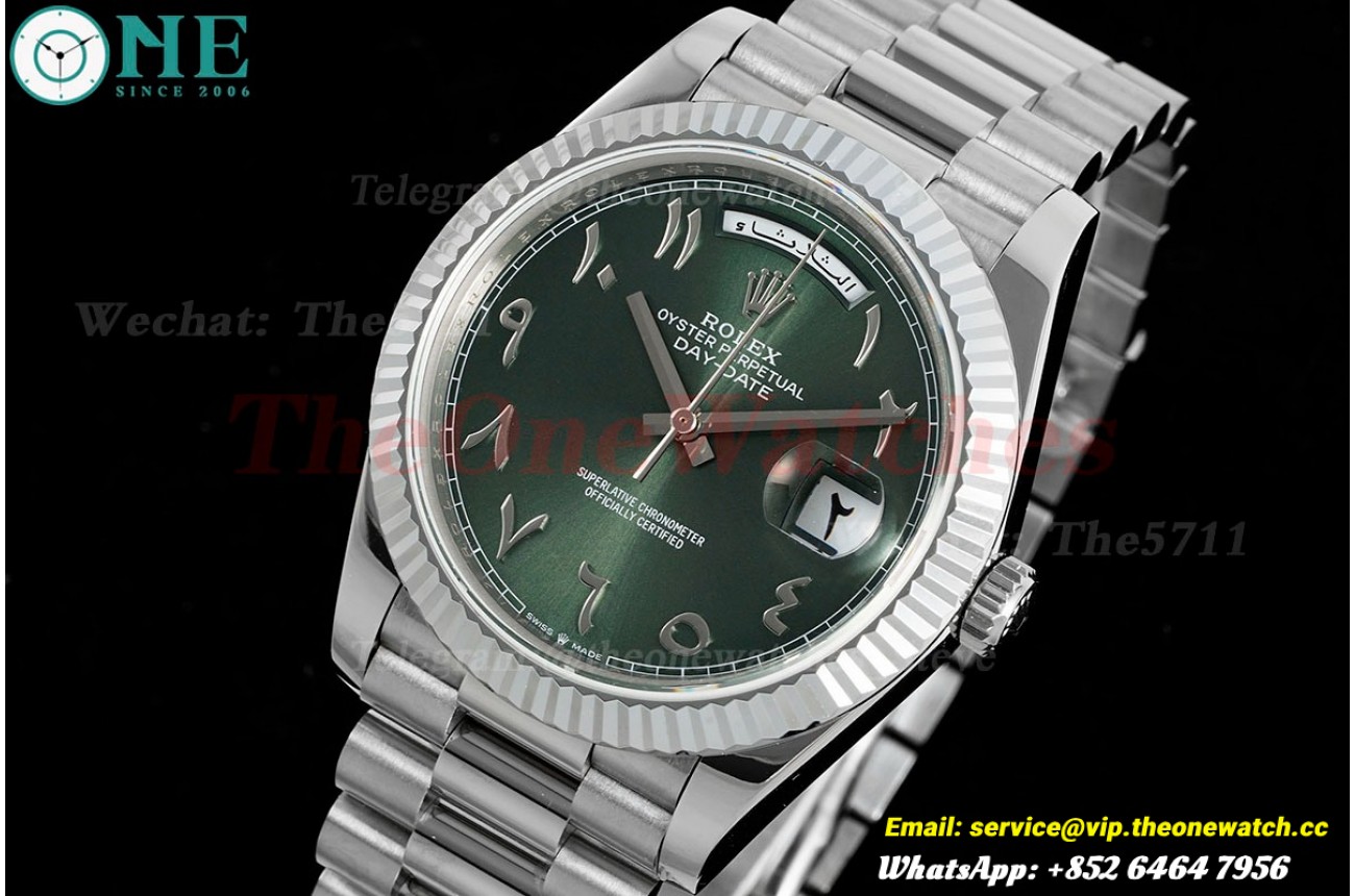 DayDate 228239 40mm SS/SS Green/Arab JDF V4 VR3255 (Gain Weight)