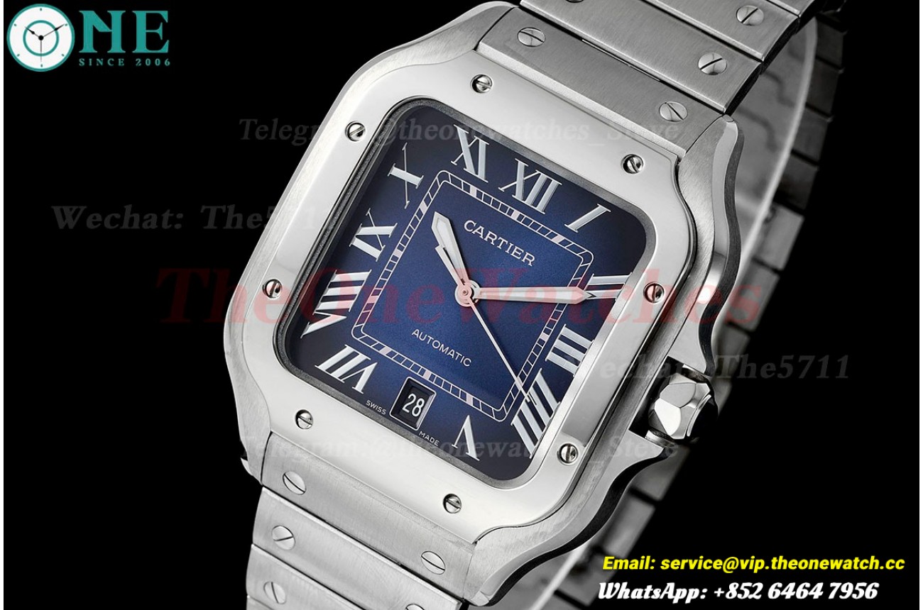 Santos De Cartier 40mm SS/SS Blue Dial AF MY9015
