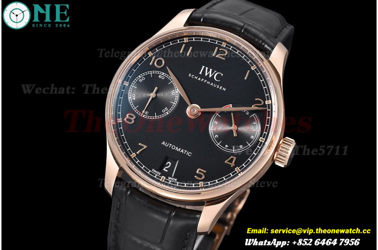 Portugieser 7 Days 42mm RG/LE Black Dial ZF V5 A52010