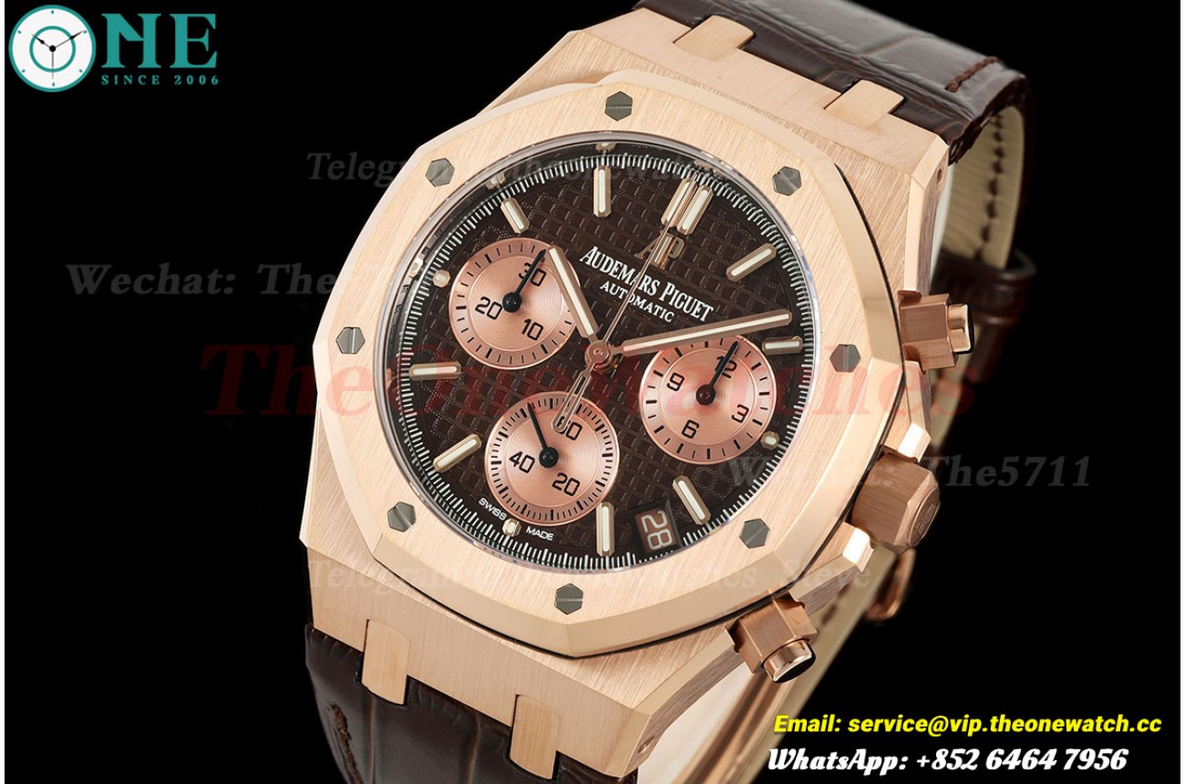 Royal Oak Chrono 26239OR 41mm RG/LE Brown Dial DDF DD4401 (Weighted Approx.158g)