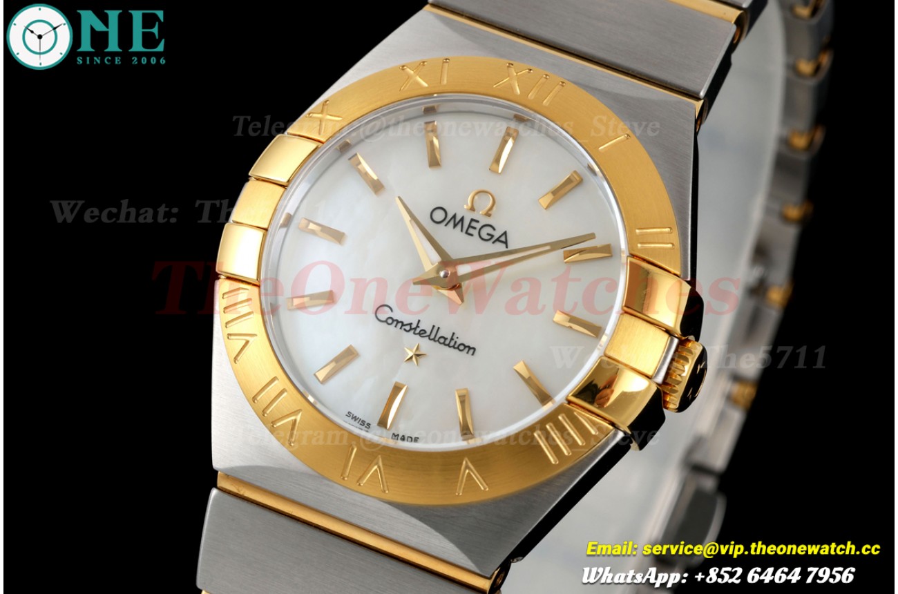 Constellation 28mm SS/YG MOP/Stk 8848F Swiss Qtz