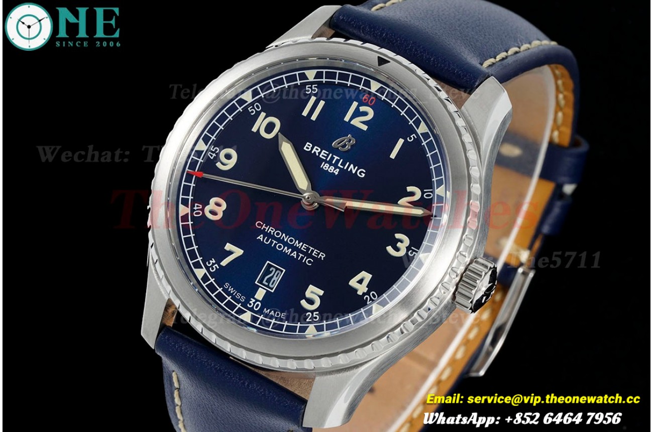 Aviator 8 41mm SS/LE Blue Dial TF A2824